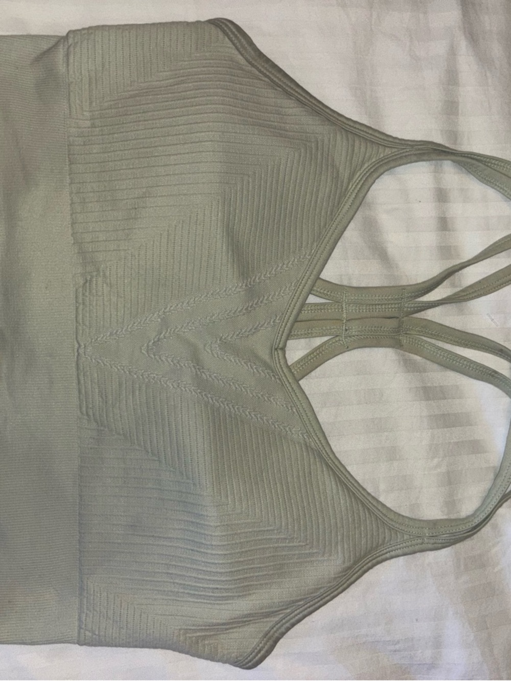 all in motion Sage Green Ribbed Strappy Sports Bra